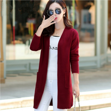 Load image into Gallery viewer, 2019 Autumn Winter Cardigan Sweater Women Knitted Coat Women's Sweater Feminine Clothes Long Sleeve Casual Jacket Female R1072