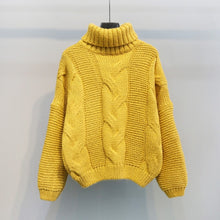 Load image into Gallery viewer, 2019 Autumn Winter Short Sweater Women Knitted Turtleneck Pullovers Casual Soft Jumper Fashion Long Sleeve Pull Femme