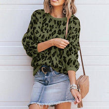Load image into Gallery viewer, Winter Women Sweaters Leopard Grain Pullovers European American Style Long Sleeve Sweater Knitted Sweater oversized sweater