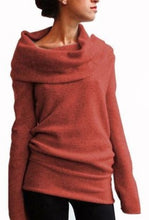 Load image into Gallery viewer, ZOGAA Women's Sweater 2019 Winter Fashion Long Sleeve Heap Collar Off Shoulder Slim Pullovers Plus Size 5XL 4XL Sweaters Women