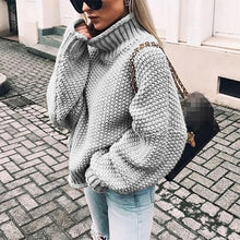 Load image into Gallery viewer, Bonjean Knitted Tops Jumper Autumn Winter Casual Pullovers Sweaters Women Thick Women Long Sleeve Big Loose Sweater Girls