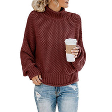 Load image into Gallery viewer, Bonjean Knitted Tops Jumper Autumn Winter Casual Pullovers Sweaters Women Thick Women Long Sleeve Big Loose Sweater Girls