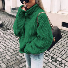 Load image into Gallery viewer, Bonjean Knitted Tops Jumper Autumn Winter Casual Pullovers Sweaters Women Thick Women Long Sleeve Big Loose Sweater Girls