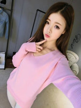 Load image into Gallery viewer, Ms. New Winter Sweater Short Paragraph V-neck Cashmere Sweater Knit Pullover Women Loose Wild Bottoming Authentic Free Shipping