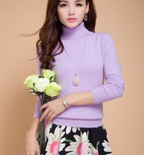 Load image into Gallery viewer, 2019 autumn winter cashmere sweater female pullover high collar turtleneck sweater women solid color lady basic sweater