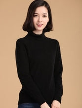 Load image into Gallery viewer, 2019 autumn winter cashmere sweater female pullover high collar turtleneck sweater women solid color lady basic sweater