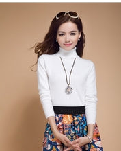 Load image into Gallery viewer, 2019 autumn winter cashmere sweater female pullover high collar turtleneck sweater women solid color lady basic sweater