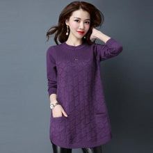 Load image into Gallery viewer, Loose sweaters for women 2019 spring autumn Bottoming shirt pullover sweaters winter Plus size 4XL Knit female outerwear A1135