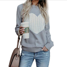 Load image into Gallery viewer, Autumn Winter Women Sweaters Pullovers Long Sleeve Sweater Slim Heart Knitted Jumpers Sueter Mujer
