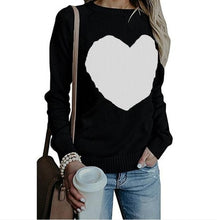 Load image into Gallery viewer, Autumn Winter Women Sweaters Pullovers Long Sleeve Sweater Slim Heart Knitted Jumpers Sueter Mujer
