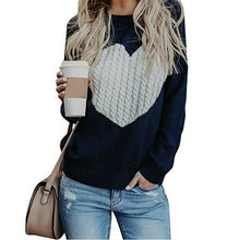 Load image into Gallery viewer, Autumn Winter Women Sweaters Pullovers Long Sleeve Sweater Slim Heart Knitted Jumpers Sueter Mujer