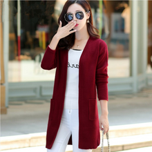 Load image into Gallery viewer, 2019 Autumn Winter Cardigan Sweater Women Knitted Coat Women&#39;s Sweater Feminine Clothes Long Sleeve Casual Jacket Female R1072
