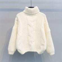 Load image into Gallery viewer, 2019 Autumn Winter Short Sweater Women Knitted Turtleneck Pullovers Casual Soft Jumper Fashion Long Sleeve Pull Femme
