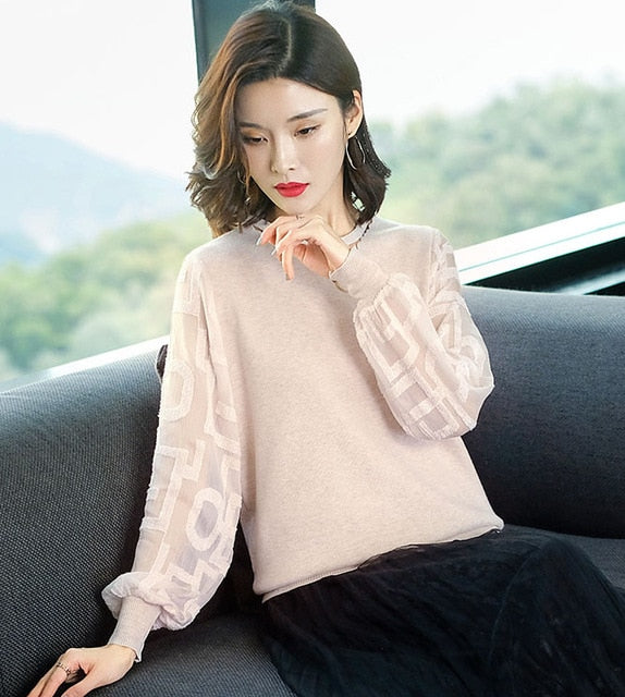 Women Spring Thin Pullovers Tops Fashion Knitted Summer 2019 Causal Knitting Long Sleeve Pull Ladies Knitwear Jumper Pull Female