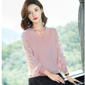 Women Spring Thin Pullovers Tops Fashion Knitted Summer 2019 Causal Knitting Long Sleeve Pull Ladies Knitwear Jumper Pull Female