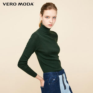 Vero Moda  Fall 100% Wool Slim Fit Minimalist Knitted Base turtleneck Knitted Sweater women | 318324522