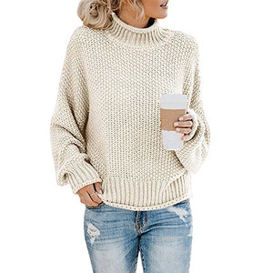 Pullovers Knitted turtleneck sweater women fall winter 2019 new fashion clothes long sleeve office ladies casual elegant sweater