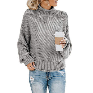 Pullovers Knitted turtleneck sweater women fall winter 2019 new fashion clothes long sleeve office ladies casual elegant sweater