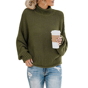 Pullovers Knitted turtleneck sweater women fall winter 2019 new fashion clothes long sleeve office ladies casual elegant sweater