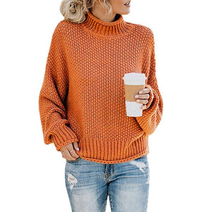 Pullovers Knitted turtleneck sweater women fall winter 2019 new fashion clothes long sleeve office ladies casual elegant sweater