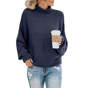 Pullovers Knitted turtleneck sweater women fall winter 2019 new fashion clothes long sleeve office ladies casual elegant sweater