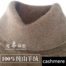 Load image into Gallery viewer, 2019 autumn winter cashmere sweater female pullover high collar  turtleneck sweater women solid color lady basic sweater
