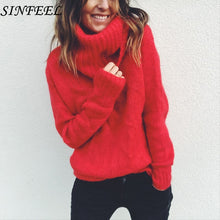 Load image into Gallery viewer, Pullover Sweater Women Jumper Clothing Turtleneck Sweater Female Jumper Pull Top Women Thick Winter Oversized Knitted Sweaters
